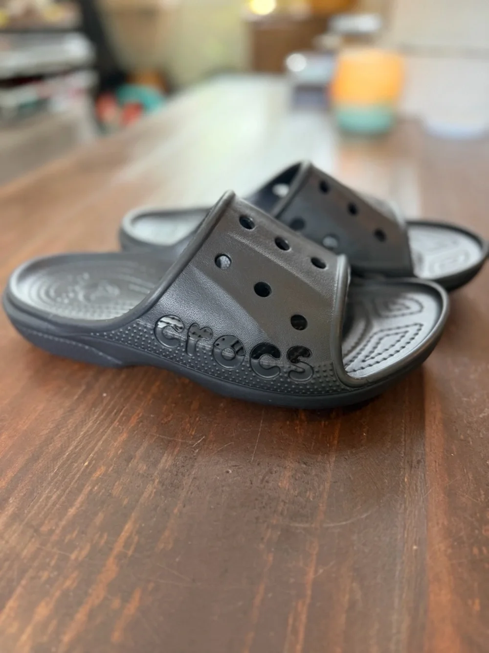 CROCS Black Slide Clogs - Picture 3 of 6